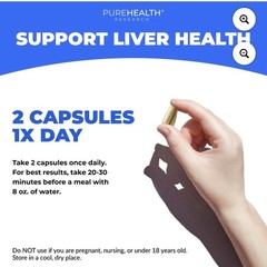 Lot of 6 PUREHEALTH Research Liver Health Formula 60 Capsules SEALED Exp 12-2027