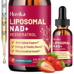 Liposomal NAD Supplement – 1200mg NAD+ Liquid Drops for Women & Men with Resvera