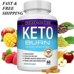 Toplux Nutrition Keto Burn 1200mg Ketosis Formula 60 Capsules – 1/2/3 Bottles