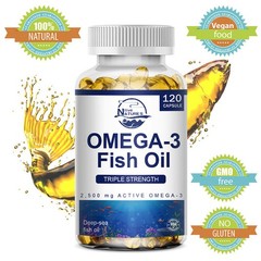 Omega 3 Fish Oil 120 Capsules 3600mg DHA & EPA – 3x Strength,Highest Potency