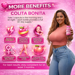 HUGE BOOTY & Waist Sculpt: 100% Natural Aguaje, Black Maca & Fenugreek – 1 Mont