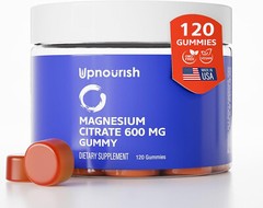 NEW UpNourish Magnesium Gummies 600mg | Calm, Muscle Relaxation, 120 Count