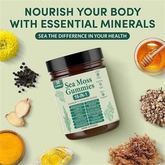16 in 1 Organic Sea Moss Gummy Irishmoss Extract 6000Mg Green Apple Flavor