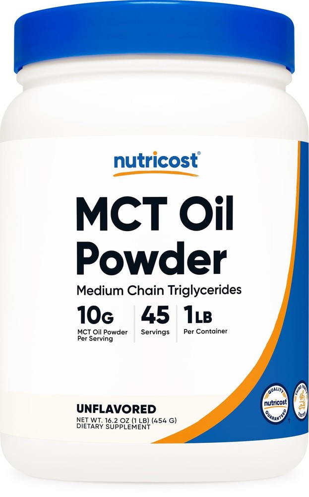 Nutricost MCT Oil Powder 1LB (16oz) – Great for Keto, 1 Pound (Pack of 1)