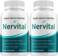 (2 Pack) Nervital Capsules – Nervital Natural Ingredients Glycogen Support