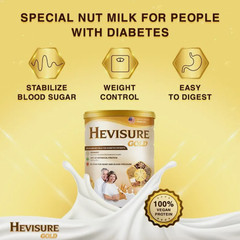 6 Tin Hevisure Gold Diabetic Milk Stabilize Blood Sugar Plant-Based 400g