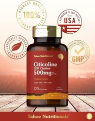 Citicoline 500Mg | 120 Capsules | CDP Choline Supplements | Therapeutic Grade |
