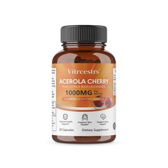 1000mg Acerola Cherry | Natural Wellness 30~120Capsules for Immune,Skin & Brain