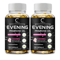 3x Evening Primrose Oil Capsules 1300MG &GLA -Anti-Aging,Whitening 120Caps