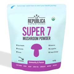 La Republica Super 7 Mushroom Extract Powder 3 oz (Full-Fruiting Bodies) 85 Svg