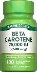 Beta Carotene 25000 IU | 100 Softgels | Vitamin A Supplement | by Nature’s Truth