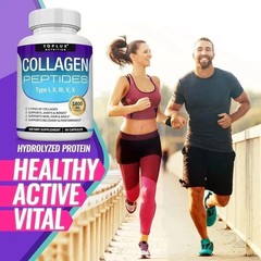 Top-grade Collagen Peptides 1800 MG Hydrolyzed Anti-Aging (Types I,II,III,V,X)
