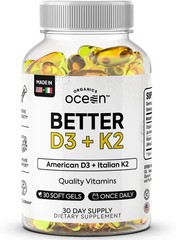Clinically Proven D3 + K2 – 3000 IU for Strong Bones & Immune Boosting Effects