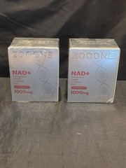 Lot of 2 Zooone NAD+ Resveratrol CoQ10 D-Ribose PQQ 1000mg 30 packets Exp: 04/27