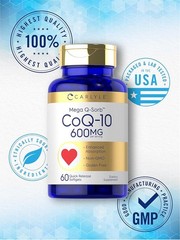 Carlyle Coq10 600 Mg Softgels 60 Count Mega Q-Sorb Coenzyme Q-10