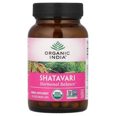 2 X Organic India, Shatavari, 90 Vegetarian Caps (400 mg per Capsule)