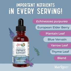 MaryRuth’s Organic Lymphatic Support – Echinacea & Elderberry Drops – Vegan – 30