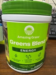 Amazing Grass Greens Blend Energy Lemon Lime 30 Servings 7.4 oz EXP 6/2026