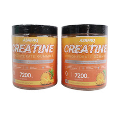 2 PACK Creatine Monohydrate Gummies 120ct 7200mg Pineapple, EXP 10/2026