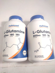 Nutricost Pure L-Glutamine Powder 500G – 180 Servings, Non-GMO & Gluten Free X 2