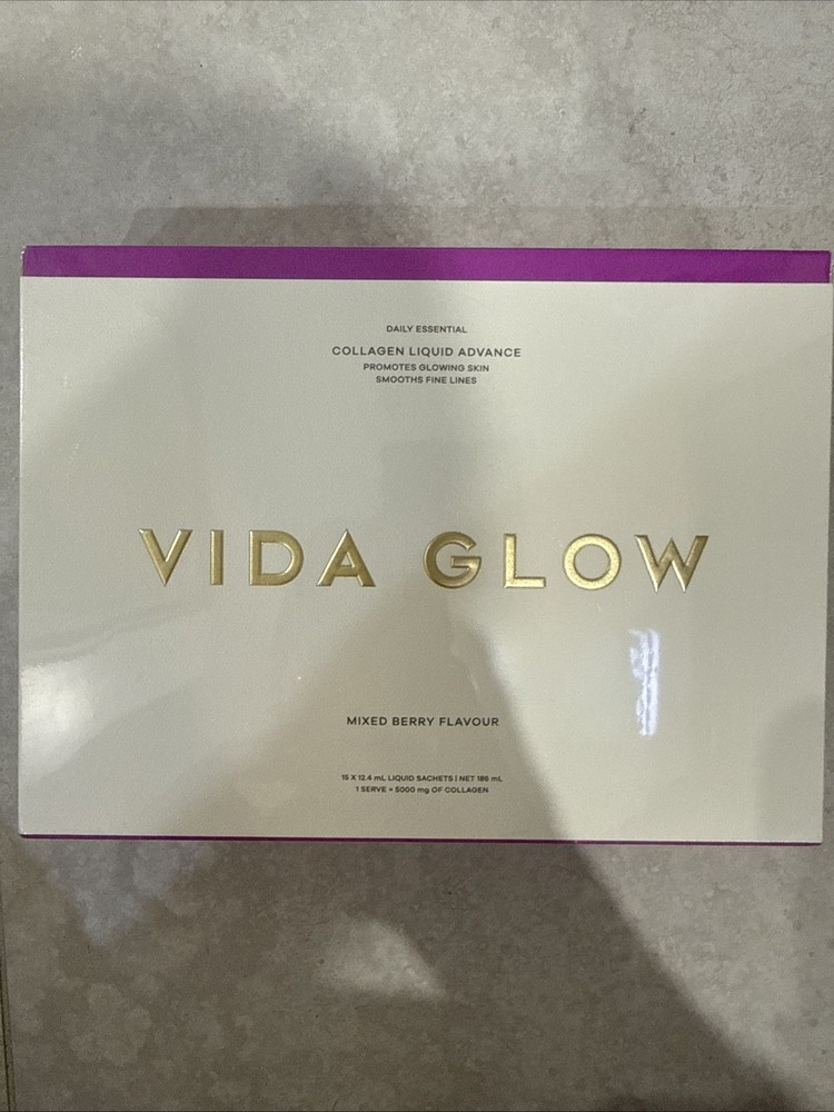 VIDA GLOW Collagen Liquid Advanced Supplement Best Before 04/26 Mixed Berry