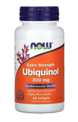 NOW Foods Ubiquinol, Extra Strength, 200 mg, 60 Softgels Fresh Free Ship