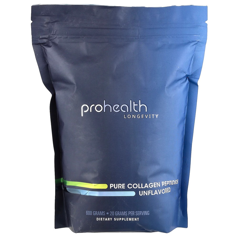 2 X ProHealth Longevity, Pure Collagen Peptides, Unflavored, 600 g
