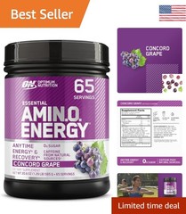 Concord Grape Amino Energy – Pre Workout with BCAA, Anytime Formula, 1.29 lb