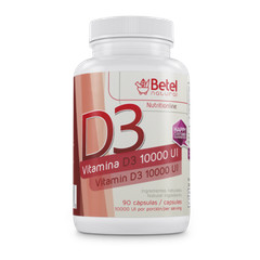 Vitamina D3 10,000 IU by Betel Natural – The Sunshine Vitamin Easy! – 90 Caps