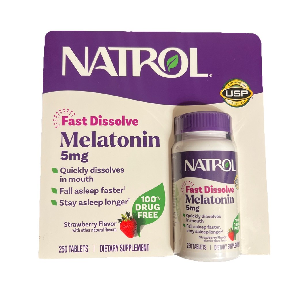 ✳️ 🔥 ✳️ Natrol MELATONIN 5 mg 250 Fast Dissolve Tablets Sleep Aid | EXP 8/27 ✳️