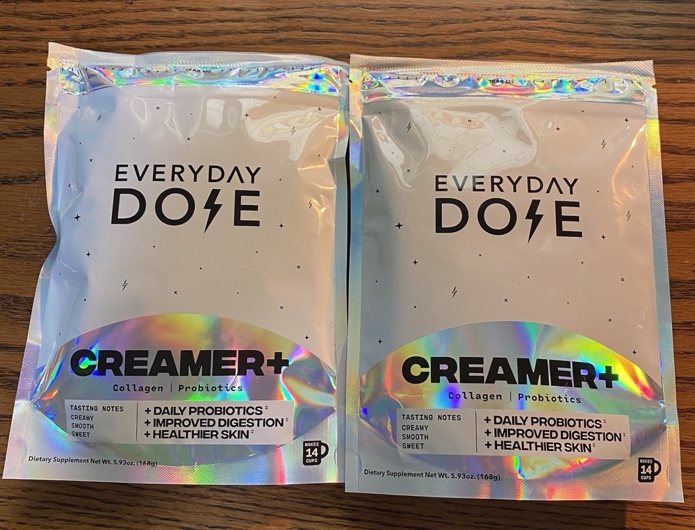 Everyday Dose Creamer + Collagen + Probiotics 5.9oz 168g 14 Serving Lot Of 2