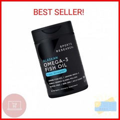 Sports Research Triple Strength Omega 3 Fish Oil Supplement – EPA & DHA Fatty Ac
