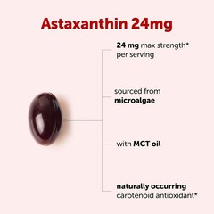 Astaxanthin 24mg with MCT Oil, 60 Softgels, 2 Supply | Max Strength Astaxant…