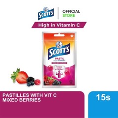 Scott’s Vitamin C Pastilles Supplement 30g Zipper Bag Kids Berries Orange Peach