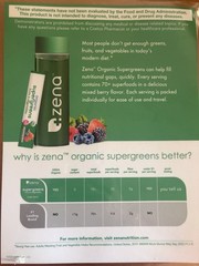 Zena Greens USDA Organic Supergreens Powder Probiotics Mixed Berry 30 Serv