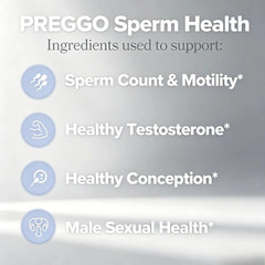 3 Pack PREGGO O-Positive Sperm Health Boost Capsules – 180 Count For Men–**