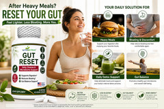 Gut Reset Gut Health Capsules Probiotic Fiber Digestive & Bloating Support
