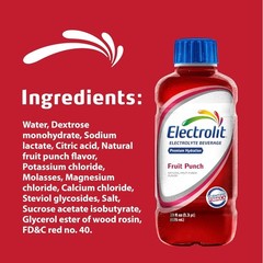 Refreshing Electrolyte Drink in Fruit Punch – 12 Bottles of 21 Fl Oz, Sugar Free