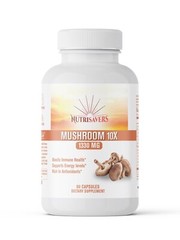 Mushroom 10X Complex Immune Booster – Natural Energy & Stress Relief – 120 Caps