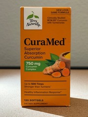 Terry Naturally CuraMed Softgels, 750mg Curcumin Complex -120 Count