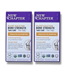 2 Pack New Chapter Plant Calcium Bone Strength Supplement 480 Total 03/2027