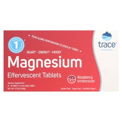 2 X Trace, Magnesium Effervescent Tablets, Raspberry, 8 Tubes, 10 Tablets Each