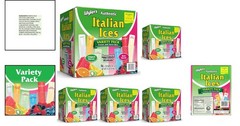 Delicious Fat-Free Italian Ice Freezer Bars, 96 Count – Real Fruit Juice Flavors