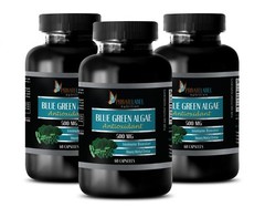 Natural BLUE GREEN ALGAE From Klamath Lake 500mg – 180 Capsules 3 Bottles