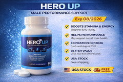 Hero Up- Men’s Libido & Performance- 1 Bottles- 60 Tablets Exp. 08/2026