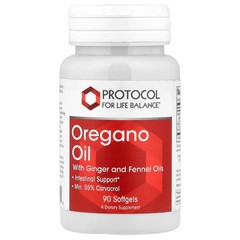 2 X Protocol for Life Balance, Oregano Oil with Ginger and Fennel Oils, 90 Soft