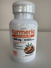 BioRoot Labs 1000mg Turmeric Curcumin 95% Curcuminoids 90 Pills Joint Support