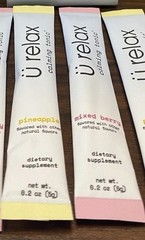 JUST TRY ONE Trial 2PK U Relax Calming Tonic Packet 1 BERRY & 1 PINEAPPLE Flavor
