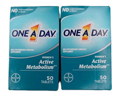2x One A Day Women’s ACTIVE Metabolism Multivitamin Tablets, 100 Count Lot NEW