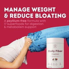 Wellbeing Nutrition Daily Fiber for Weight Management Constipation 30 Servings
